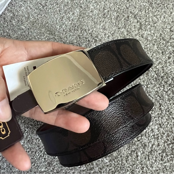 Coach belt for men NWT dark brown - Picture 1 of 9